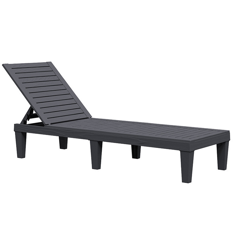 Outdoor Beach Patio Hotel Chaise Lounge Sun Bed tumbona Swimming Pool Plastic Stackable Sun Lounger Chair