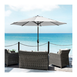 AJUNION 9ft Outdoor Offset Umbrella Sun Shade Patio Umbrella Poolside Cafe Market Umbrella