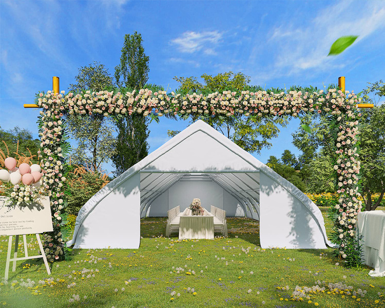 Outdoor 20' x 40' Peach Shaped Trade Show Marquee Tent Heavy Duty Giant Party Event Wedding Rental Canopy Glamping Gazebo Tent