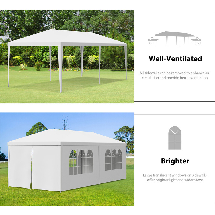 Outdoor 10' x 20' PVC Trade Show Marquee Tent Commercial Heavy Duty Giant Party Event Wedding Rental Canopy Glamping Gazebo Tent