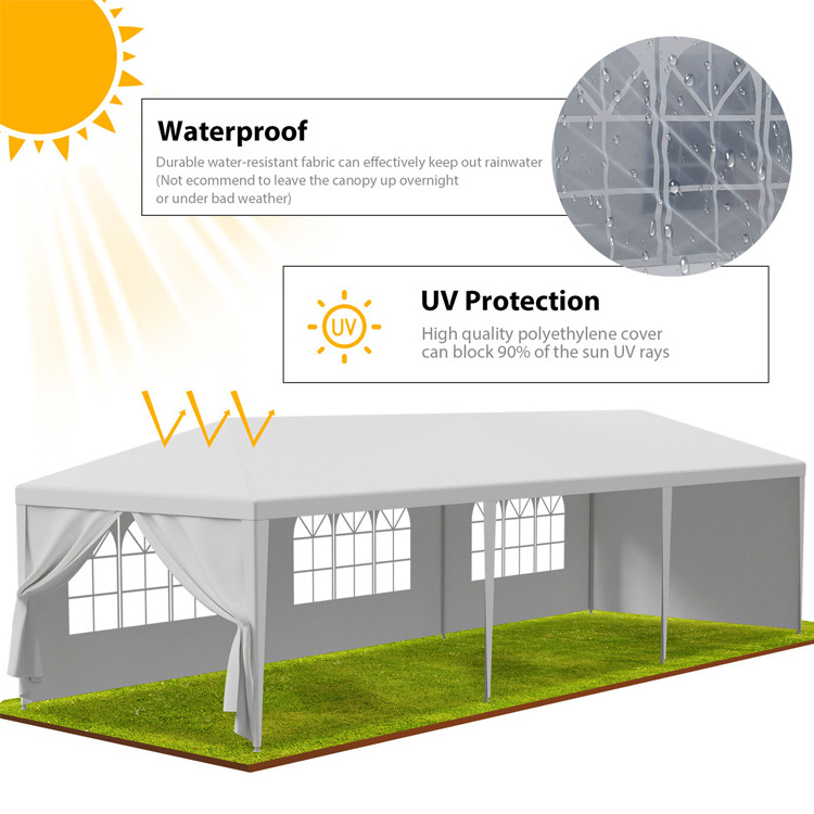 Outdoor 10' x 30' PVC Trade Show Marquee Tent Commercial Heavy Duty Giant Party Event Wedding Rental Canopy Glamping Gazebo Tent