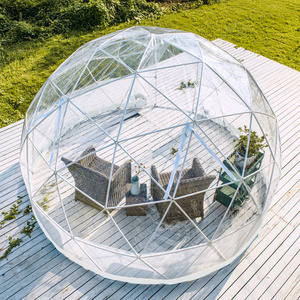 Outdoor Camping PVC Glamping Marquee Tent Commercial Family Giant Rental Transparent Clear Geodesic Sphere Dome Tent House