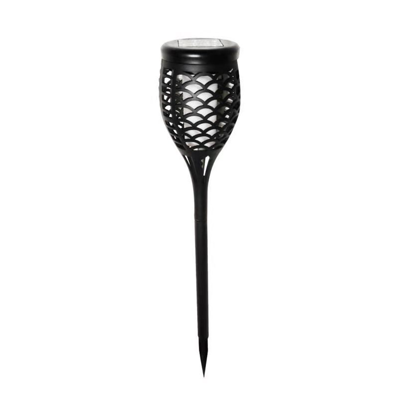 Outdoor Waterproof Landscape Garden Pathw 12 Led Solar Tiki Torch Light with Flickering Flame