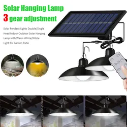 Solar Pendant Light Outdoor Indoor Solar Lamp Shed Lights with Cable for Garden Yard