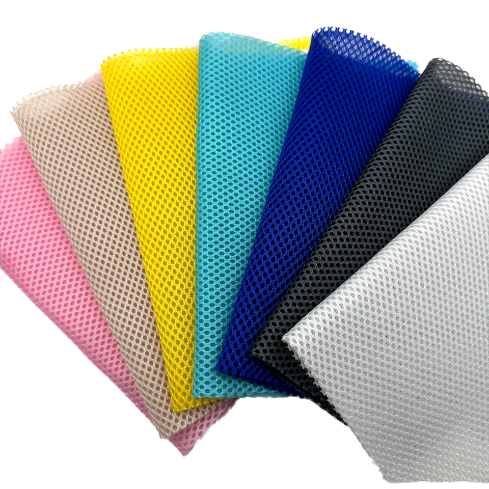 Ready To Ship Breathable 100% Polyester 3D Spacer Air Layer Sandwich Mesh Fabric For Sport Shoes