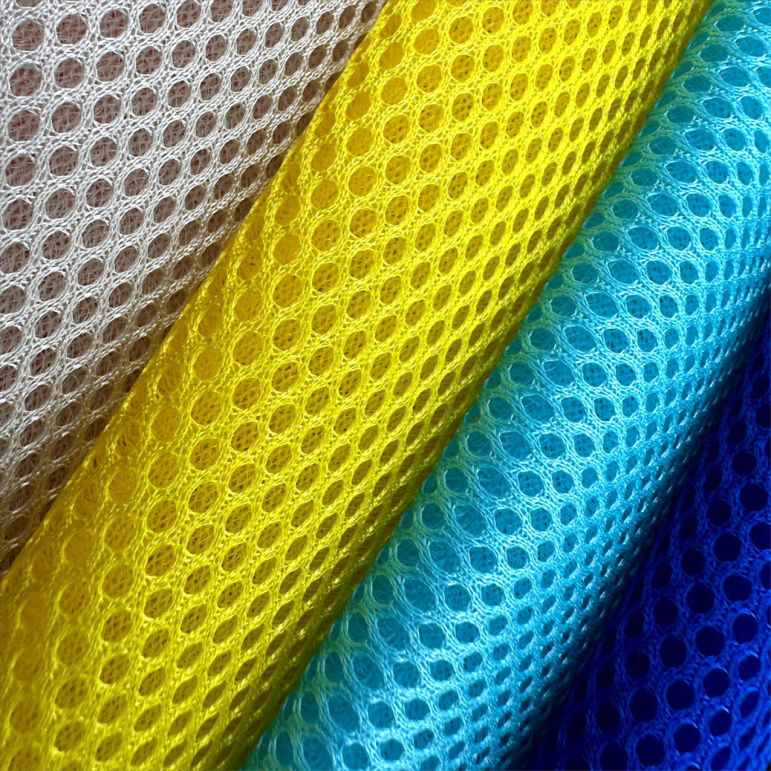 Sports shoes Mesh Microfiber Fabric Fluorescent Knitted nylon mesh Net Hexagonal 3D Knit Air Mesh Fabric