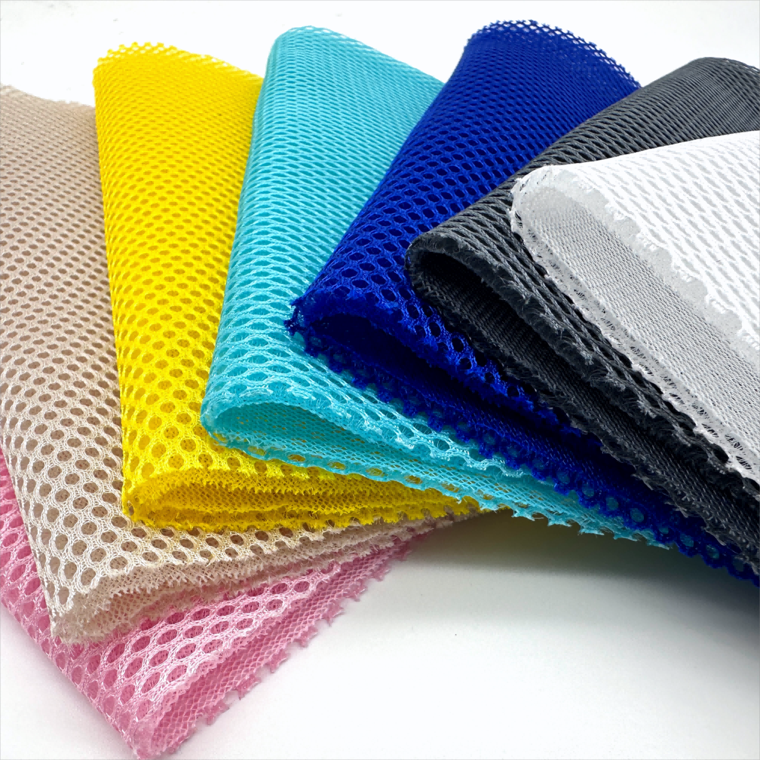 Breathable 100% polyester sandwich mesh tulle net fabrics nylon plat mesh for sport shoes