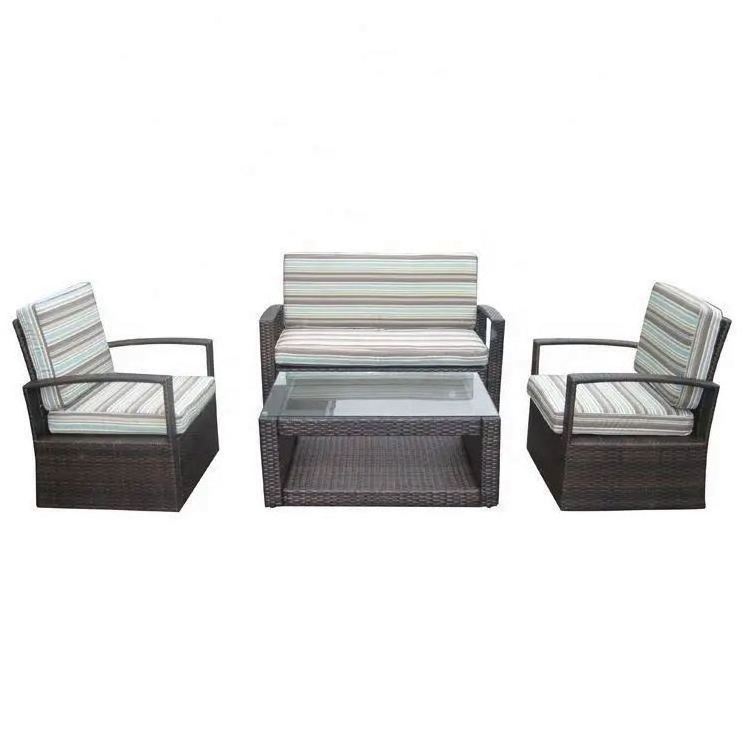 Patio Modular Waterproof Garden Brown Sofa Plastic Rooms To Go Outdoor Rattan Wicker Furniture