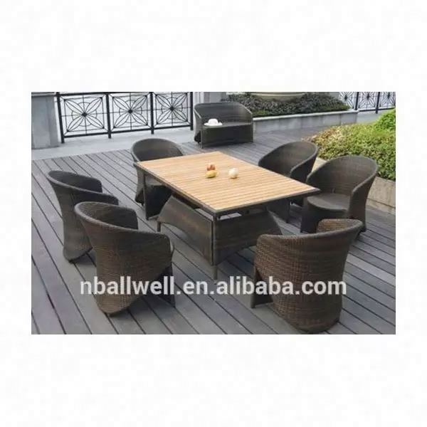 Yinzhou Living Wicker Outdoor Dinning Sofa Garden Furniture Modular Setting Awrf5515 Dinning Sofa Garden Furniture Modular