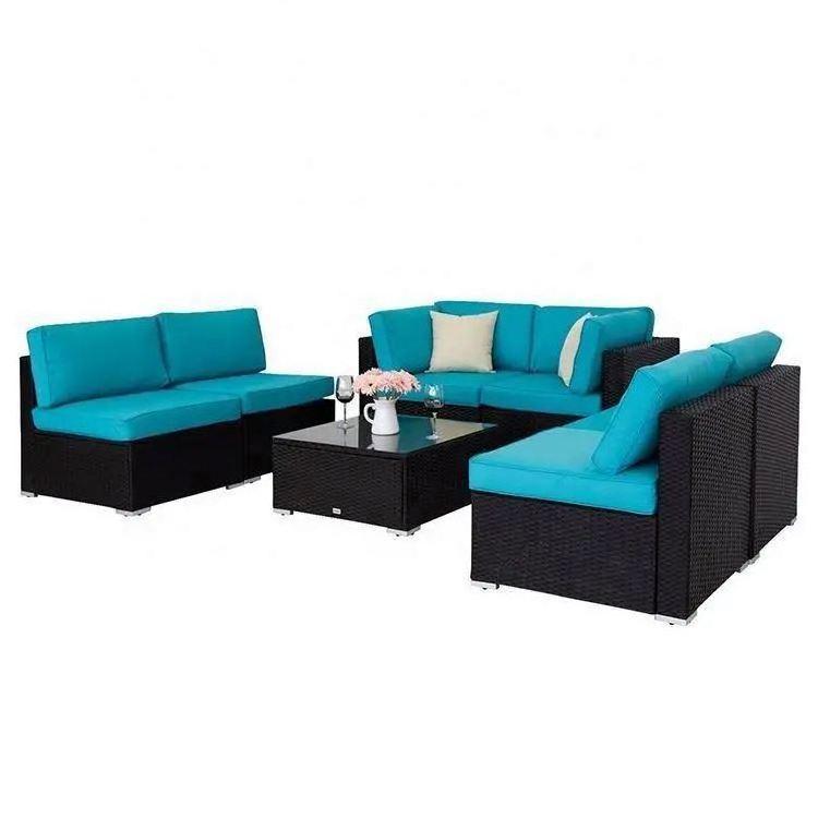 Better Homes And Garden 8 Patio 7 Pc 5 Piece Outdoor Black Wicker Sectional Furniture