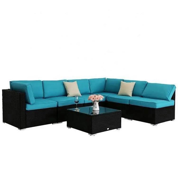 Better Homes And Garden 8 Patio 7 Pc 5 Piece Outdoor Black Wicker Sectional Furniture