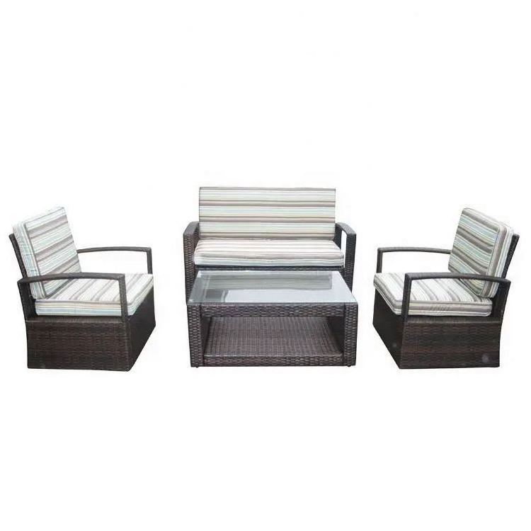 Patio Modular Waterproof Garden Brown Sofa Plastic Rooms To Go Outdoor Rattan Wicker Furniture