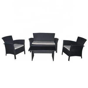 Yinzhou Living Costway 3 Ps Set Backyard 4 Piece Outdoor Gray Patio Sets Assembled Black Rattan Garden Furniture