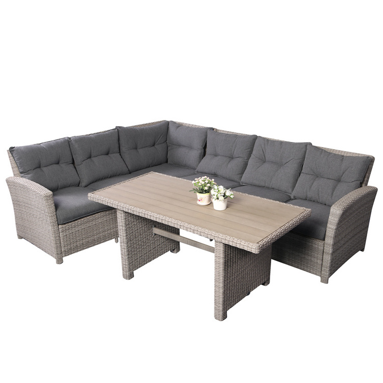 Synthetic Durable PE Outdoor 3 Piece Patio Rattan Garden Furniture sofa set