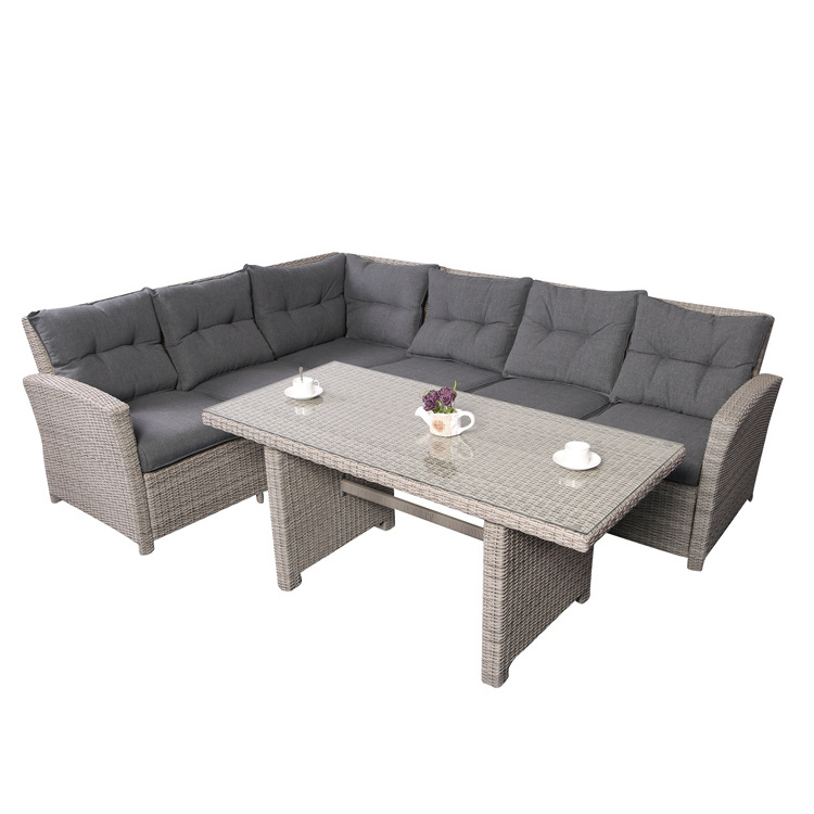 Synthetic Durable PE Outdoor 3 Piece Patio Rattan Garden Furniture sofa set