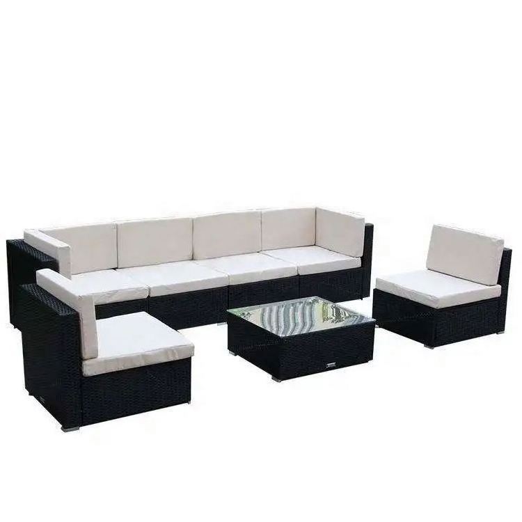 Rattan Couch Deck L Shaped Outdoor Wicker Patio Furniture