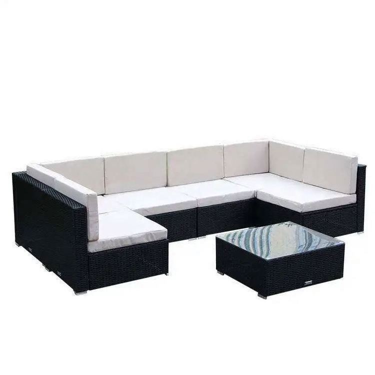 Rattan Couch Deck L Shaped Outdoor Wicker Patio Furniture