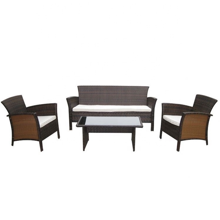 Yinzhou Living Costway 3 Ps Set Backyard 4 Piece Outdoor Gray Patio Sets Assembled Black Rattan Garden Furniture