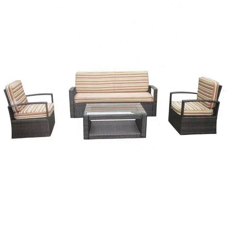 Patio Modular Waterproof Garden Brown Sofa Plastic Rooms To Go Outdoor Rattan Wicker Furniture