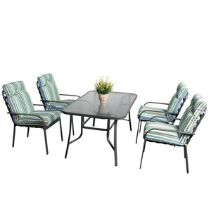 5pcs outdoor bistro Swivel Cast Chairs  and table set