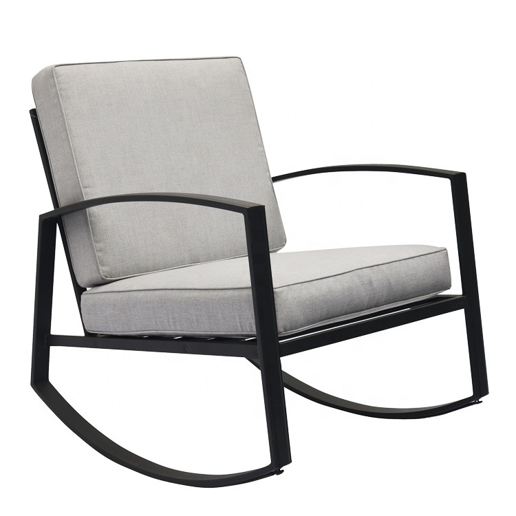 Yinzhou Living Patio Modern Rocking Chair Outdoor Rattan Leisure Ways Outdoor Rocking Chair