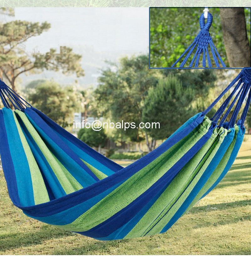 wholesale cotton canvas single 2 person ultralight portable swing camping outdoor hammocks