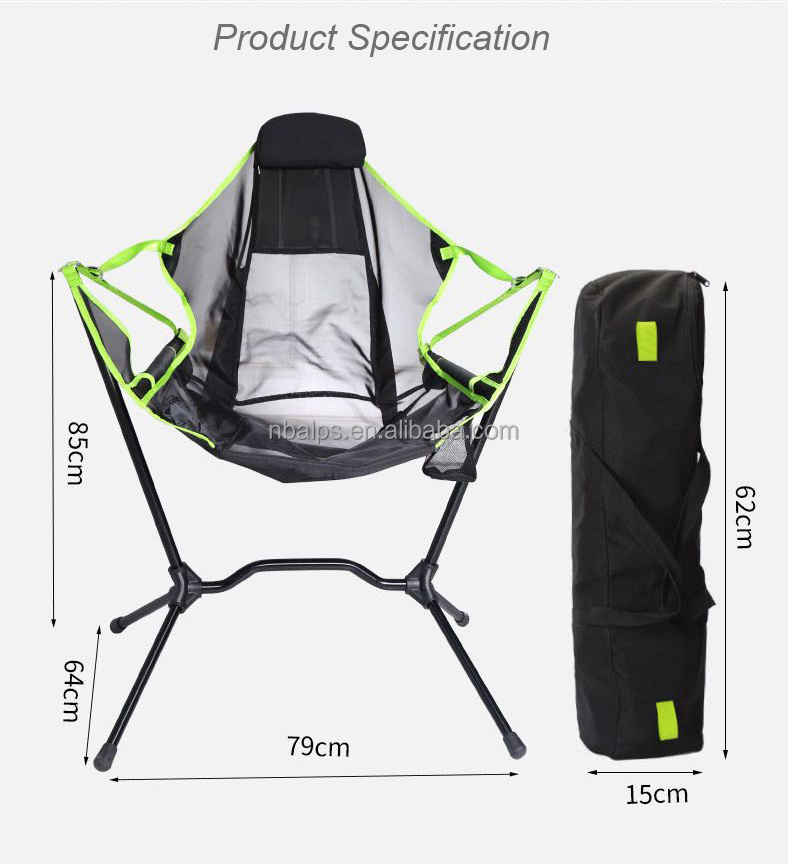 china director sling aluminum portable armless folding hammock outdoor swing reclining foldable camping rocking chair