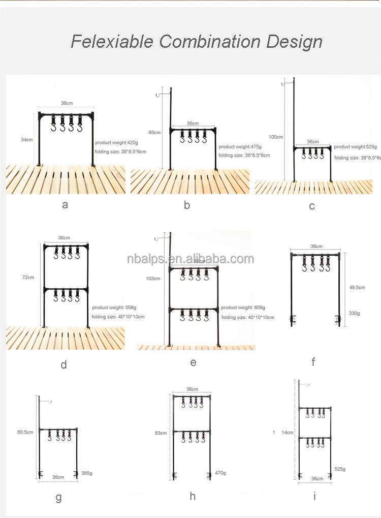 backpacking lightweight portable folding hanging storage light rack camping desktop lamp pole holder portable lantern stand