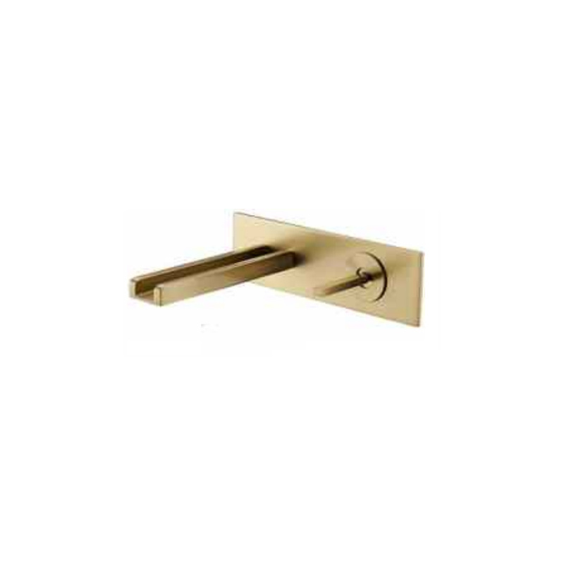 Brushed Water Tap Hot Cold Single handle wall mounted concealed basin tap bathroom faucet brass