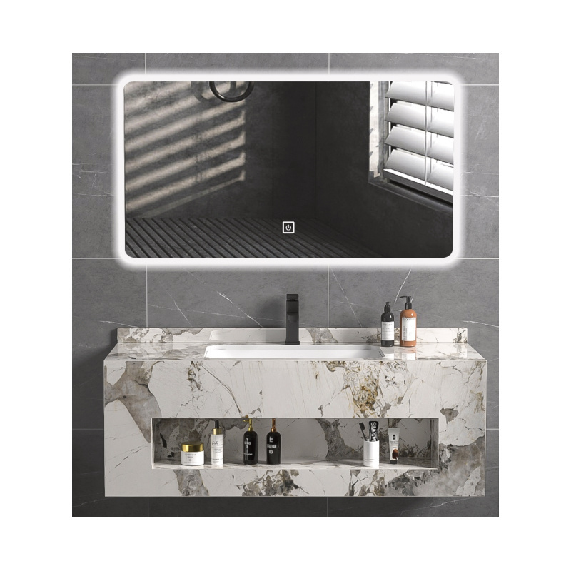 Euro style high end bathroom vanity black and whit vanity set for bathroom hotel villa apartment waterpoof bathroom vanity