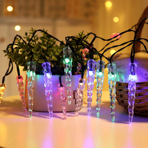 LED Solar icicle string lights outdoor tent camping decorative shopping mall Christmas holiday ice strip lights wholesale