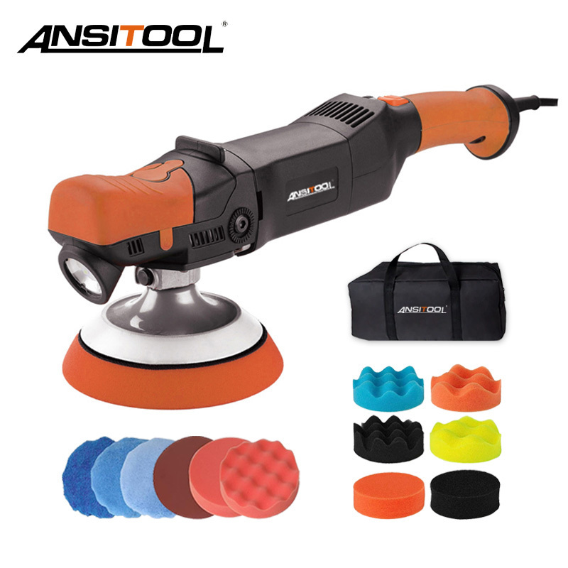 Ansitool J0590D 1200W  120V Electric Rotary Car Buffing  Polishing Machine With Built-in LED Headlight