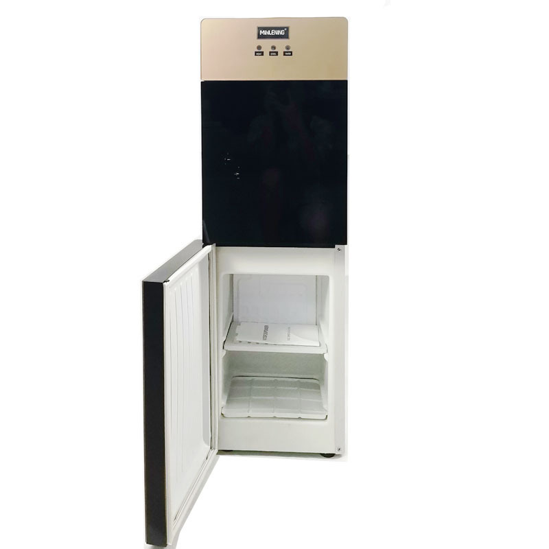 High Efficiency Compressor Cooling Stand Water Dispenser Hot and Cold Glass Gold Electric Stainless Steel ABS Material T/T 30%