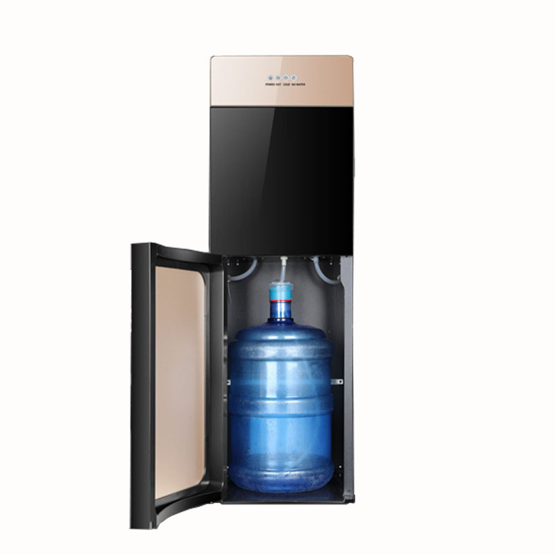 Multi-function bottle downloading hot and cold water cooler  three water taps electronic standing water dispenser