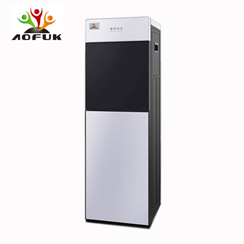 Multi-function bottle downloading hot and cold water cooler three water taps electronic standing water dispenser with compressor