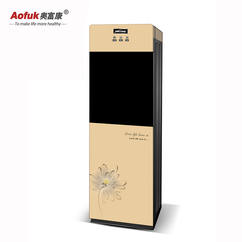 freestanding black glass door hot cold bottle top compressor with fridge water  cooler dispenser machine drink home appliances