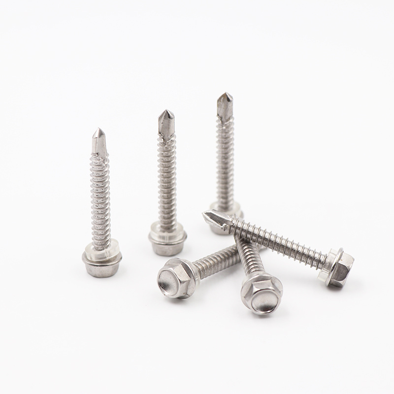 High quality SS410 din7504K hex head self roofing drilling stainless screw