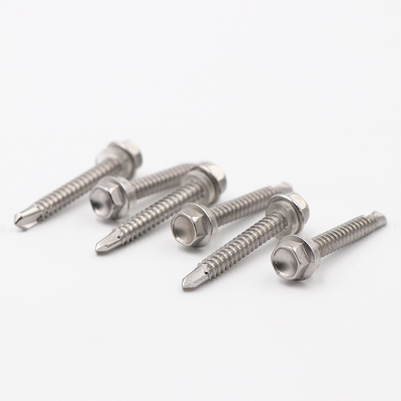 High quality SS410 din7504K hex head self roofing drilling stainless screw