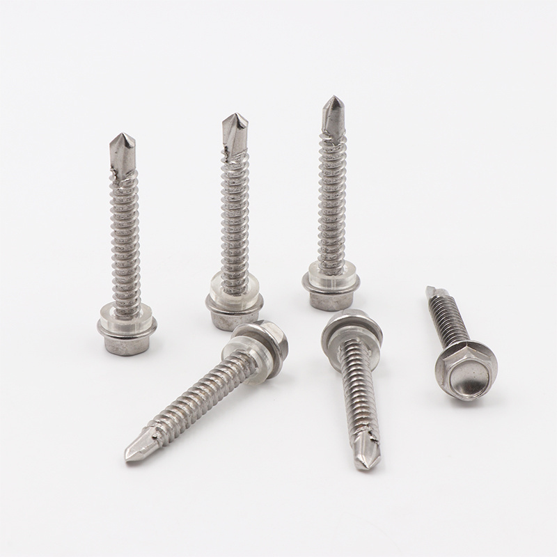 High quality SS410 din7504K hex head self roofing drilling stainless screw