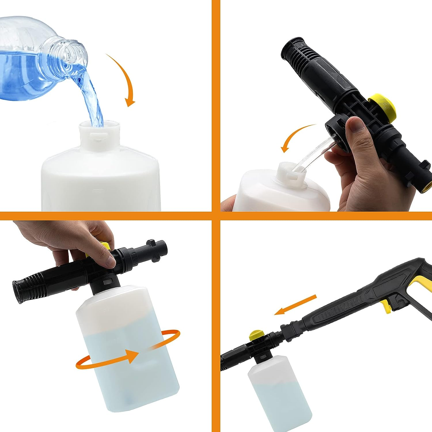 car wash cannon foam blaster hose nozzle spray gun