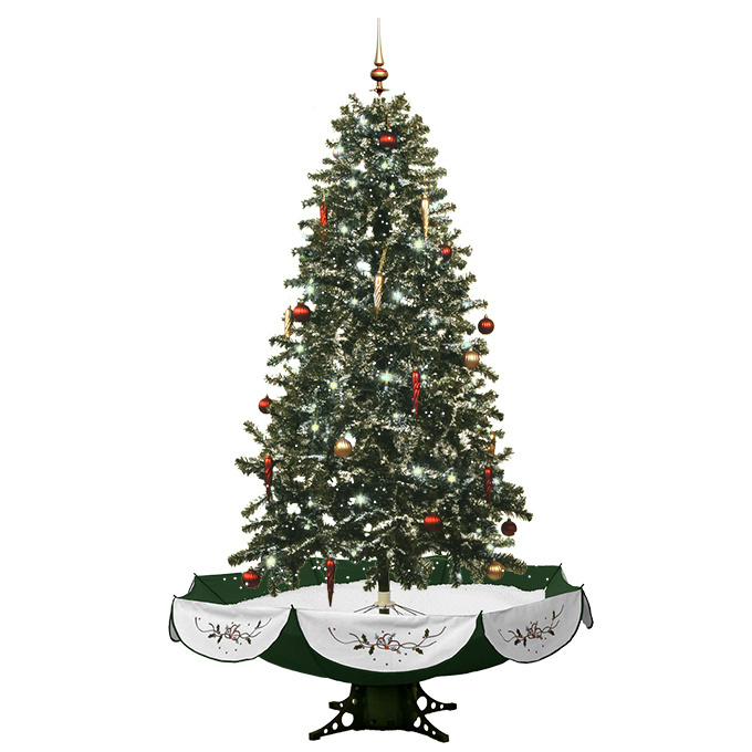 190cm Led Falling Snowing Green Christmas Tree Growing With Umbrella Base