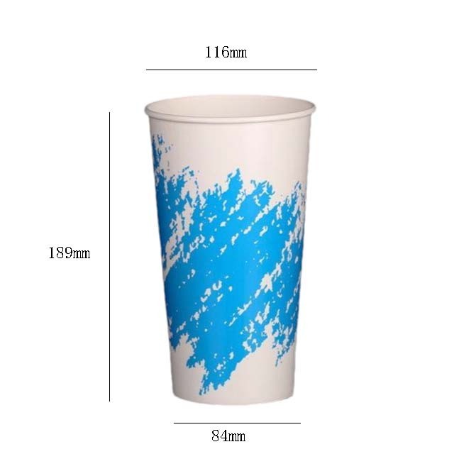 Shenzhen Juice Cups Paper With Logo Papercup Seal 16oz 22oz 32oz 44oz Paper Cup Espresso Lid For Cold Drink