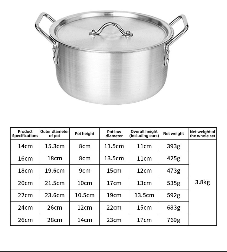 Best Selling Casserole 7pcs Pots With Lid Hot Pots Cookware Set Aluminum Cookware Kitchen Cooking Set