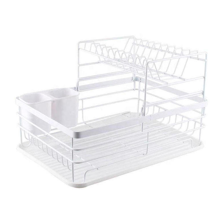 2023 New Metal And Iron Art Material Double Kitchen Storage Dish Rack