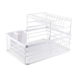 2023 New Metal And Iron Art Material Double Kitchen Storage Dish Rack