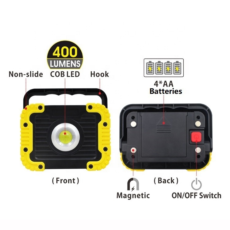 400 Lumen Dry Battery Operated Adjustable COB Work Light