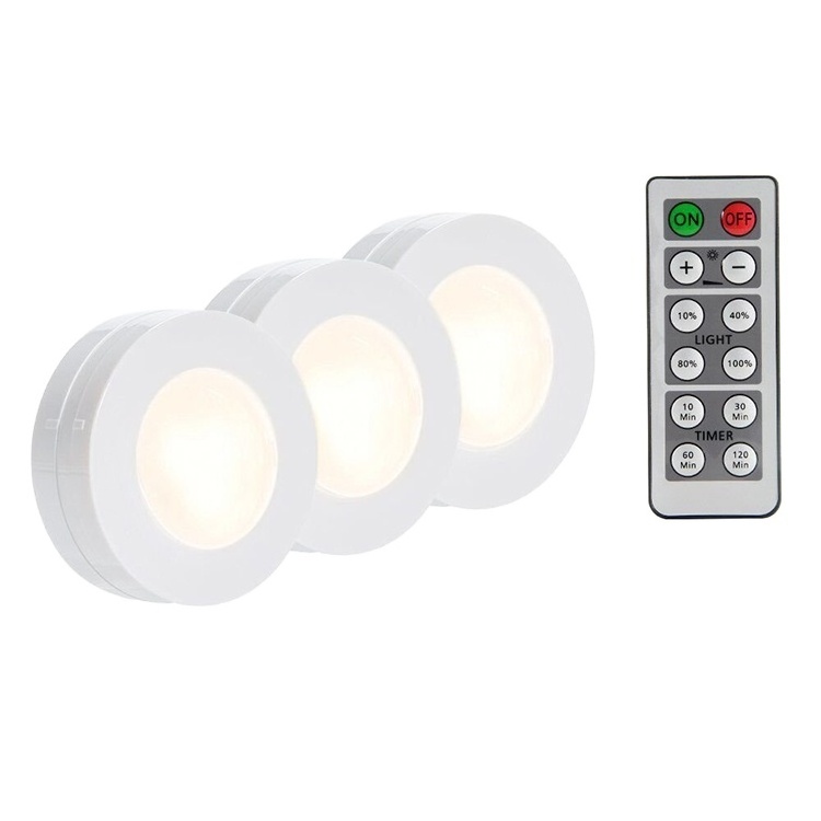 6 LED Wireless Remote Control Puck Lights