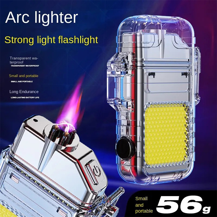 Rechargeable USB Electric Arc Lighter With COB LED Light