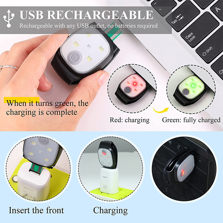 LED Flashlights Clip on Flashlight Night Safely Nursing Night Light Hands Free Strong Magnetic to Grip Clothing