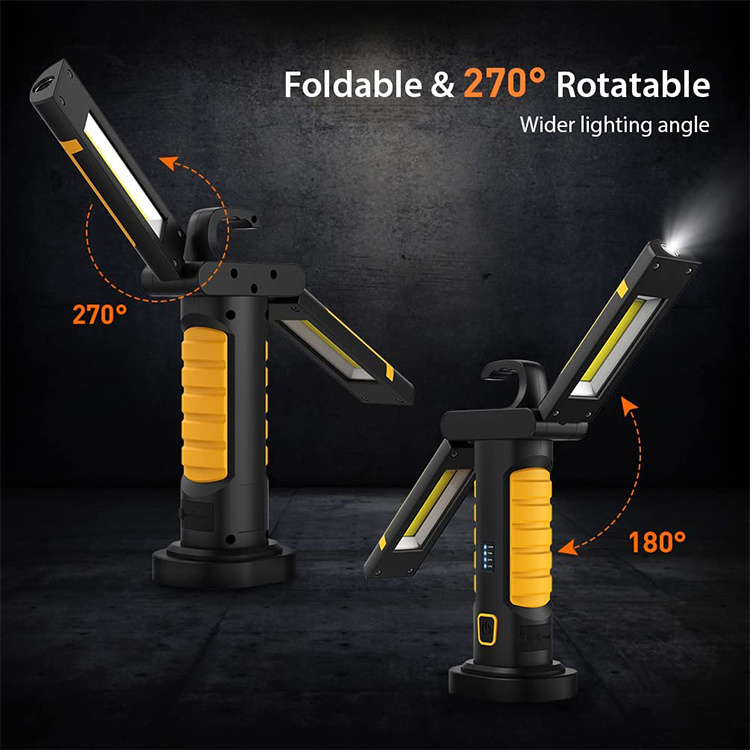 Portable Cordless Magnetic Rechargeable LED Foldable Stand Trouble Worklight